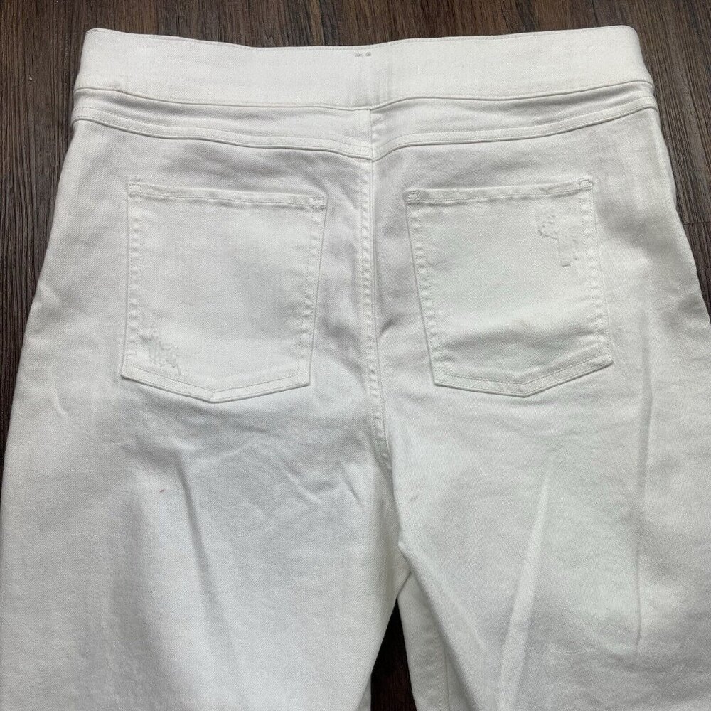 SPANX Distressed Skinny Jean High Waited  Sz L White - Picture 4 of 10